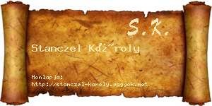 Stanczel Károly névjegykártya